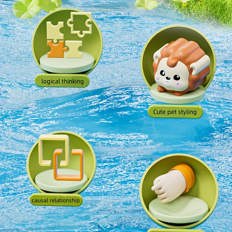 Boîte Pop-Up Animaux Montessori - Jouet Interactif Logique et Motricité pour Bébés
